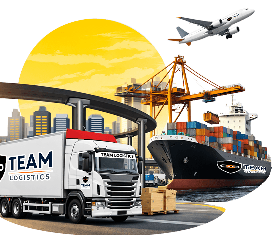 Ilustrasi layanan Team Logistics